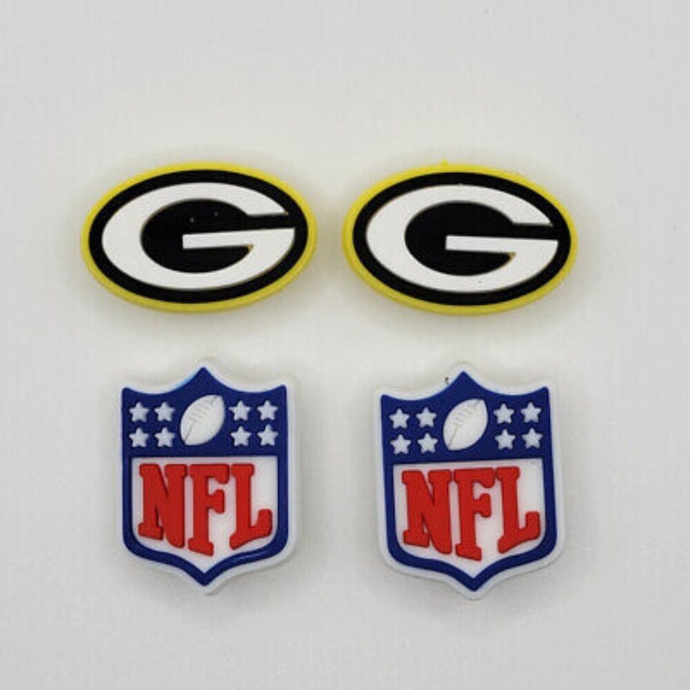 GREEN BAY PACKERS NFL SET OF 4 SHOE CHARMS FOR CROCS